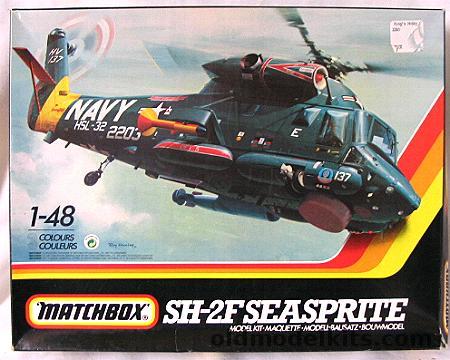 Matchbox 1/48 SH-2F Seasprite - HSL-37 USS Rathburne Pacific Fleet 1979 or HSL-32 Detachment 5 Assigned to USS Valdez Atlantic Fleet December 1980, PK-653 plastic model kit